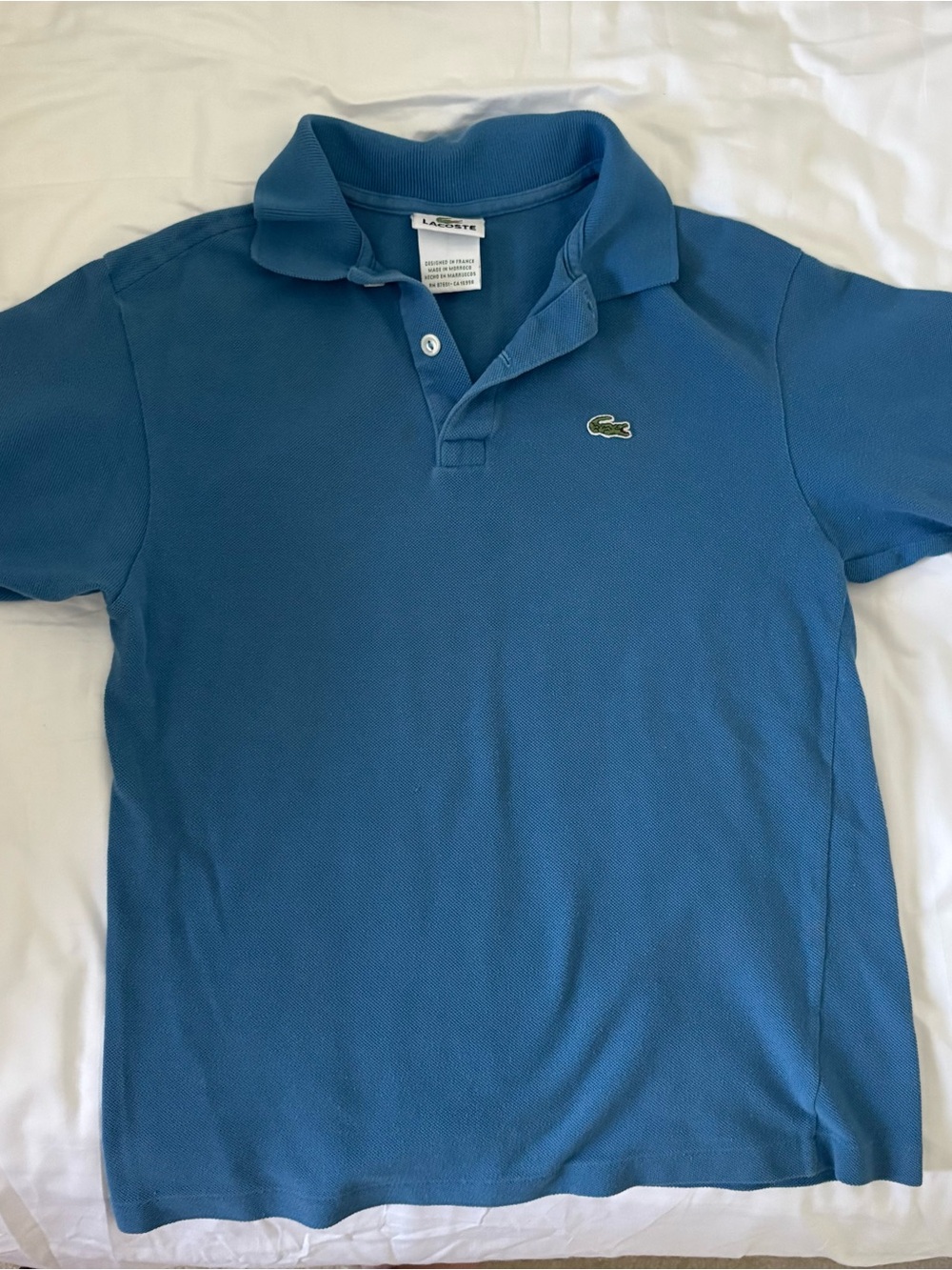 Lacoste Light Blue Polo Shirt with Crocodile Patch